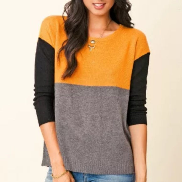 Joie Sweaters - Joie Astaine Cashmere Wool Colorblock Sweater S